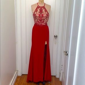 Mori Lee Red Evening Gown